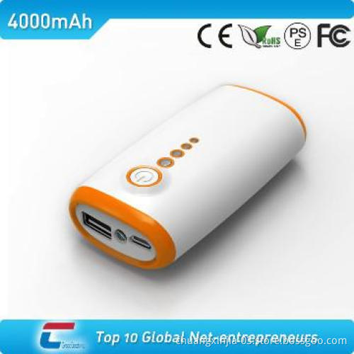 cute mini portable mobile charger with LED torch